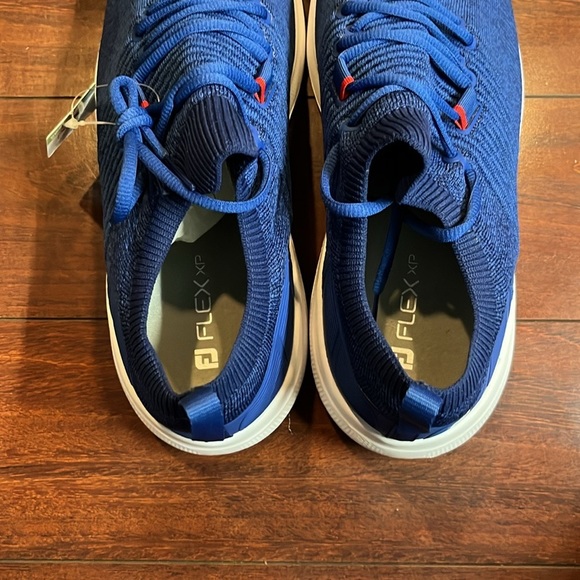 FootJoy Flex XP Golf Shoes Spikeless Mens 10 Blue 56268 Slip-On New With Box - Picture 4 of 16